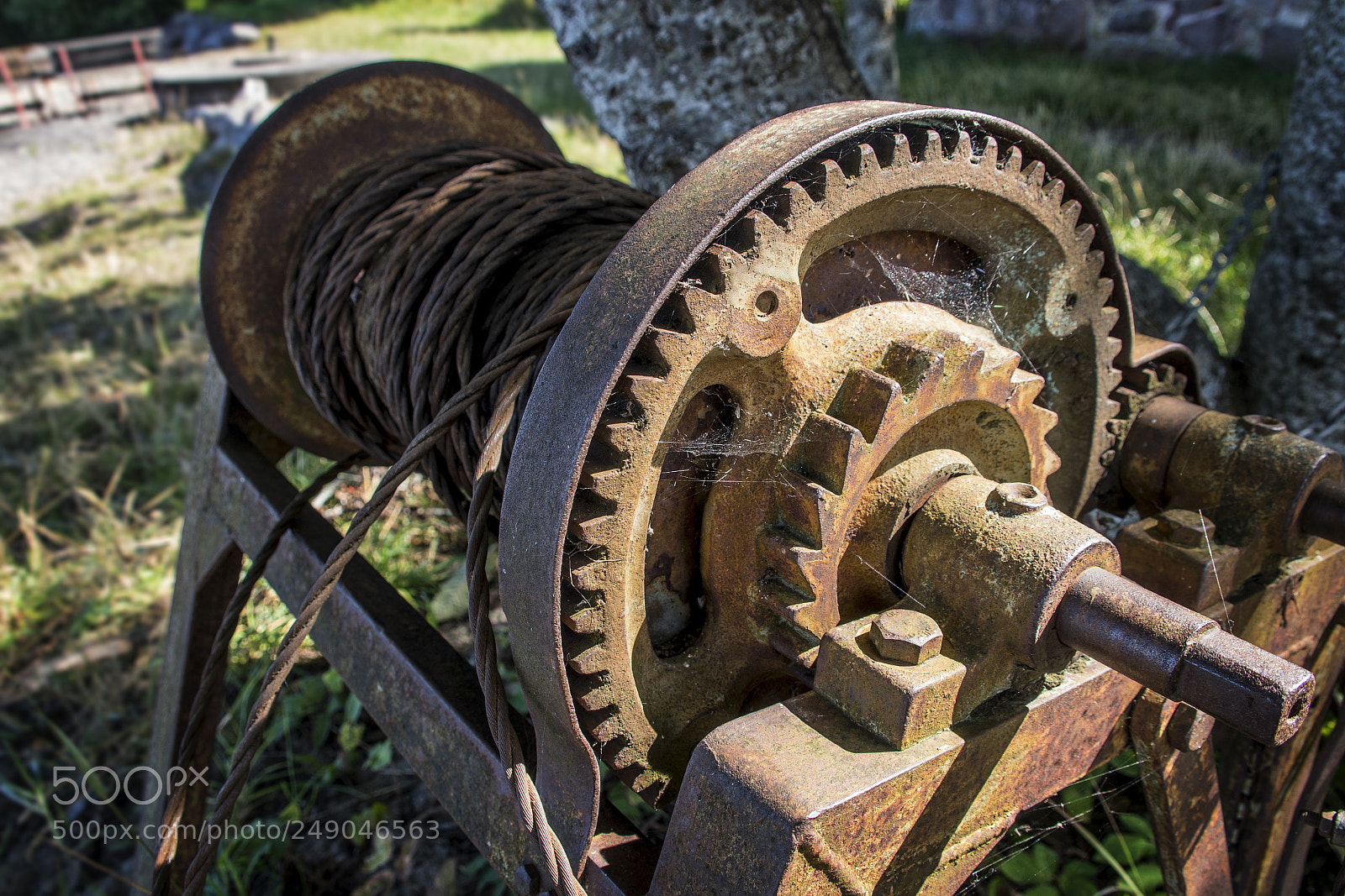 Nikon D500 sample photo. Rusty hoist photography