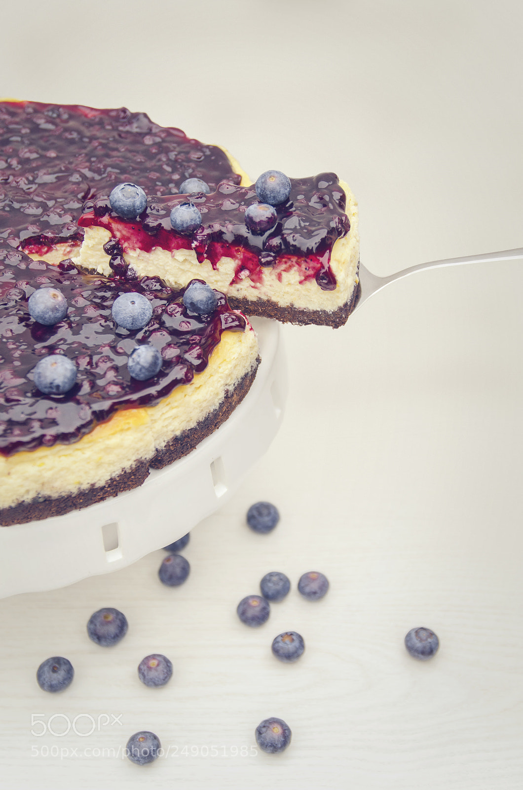 Nikon D7000 sample photo. Blueberry cheesecake photography