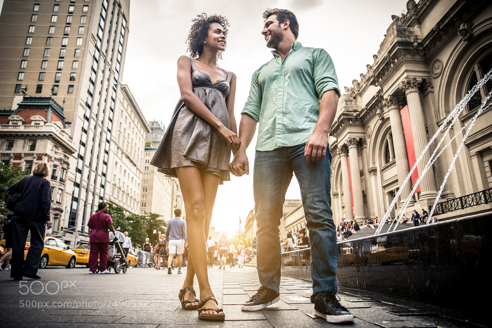 Nikon D610 sample photo. Couple walking in new photography
