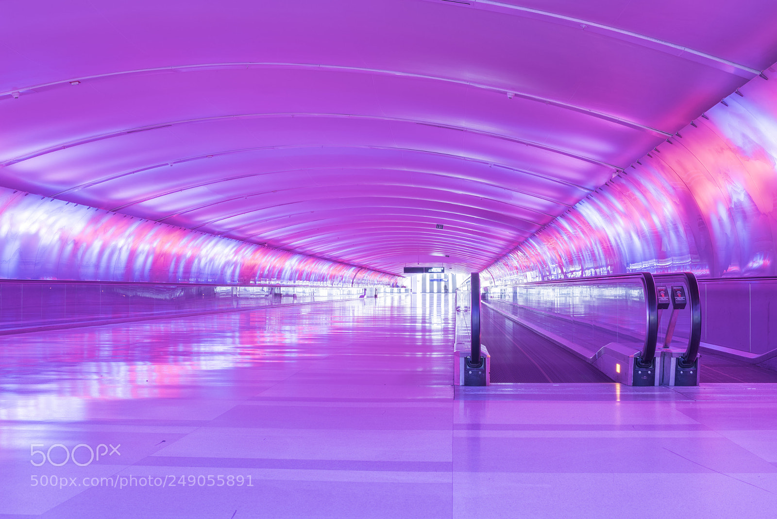 Nikon D810 sample photo. Purple light tunnel photography