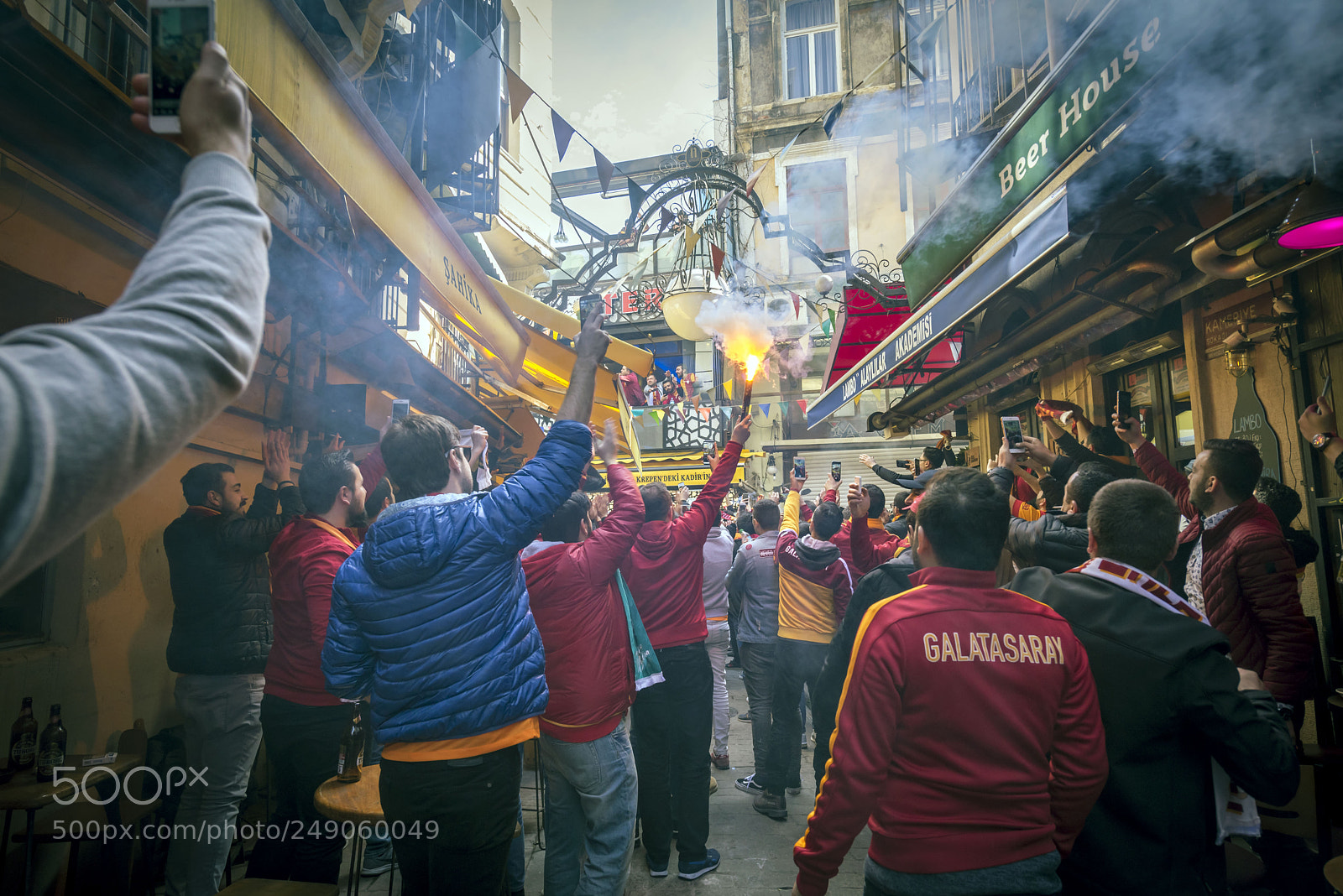 Nikon D610 sample photo. Galatasaray fans istanbul photography