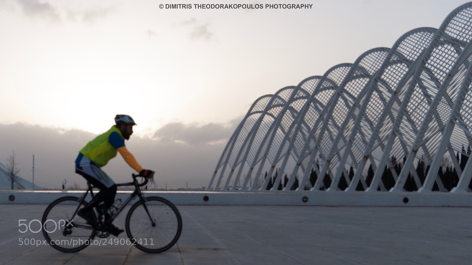 Nikon D5000 sample photo. Cyclist....olympic stadium athens greece photography