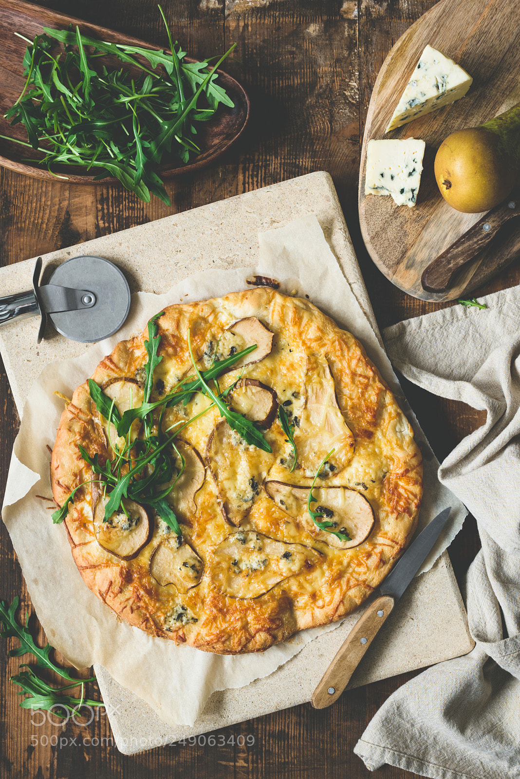 Nikon D810 sample photo. Pear and blue cheese photography
