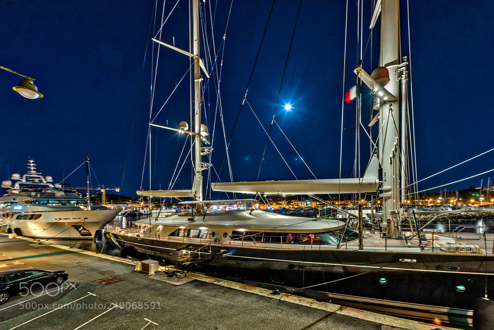 Nikon D810 sample photo. Moving ships harbor st-tropez photography