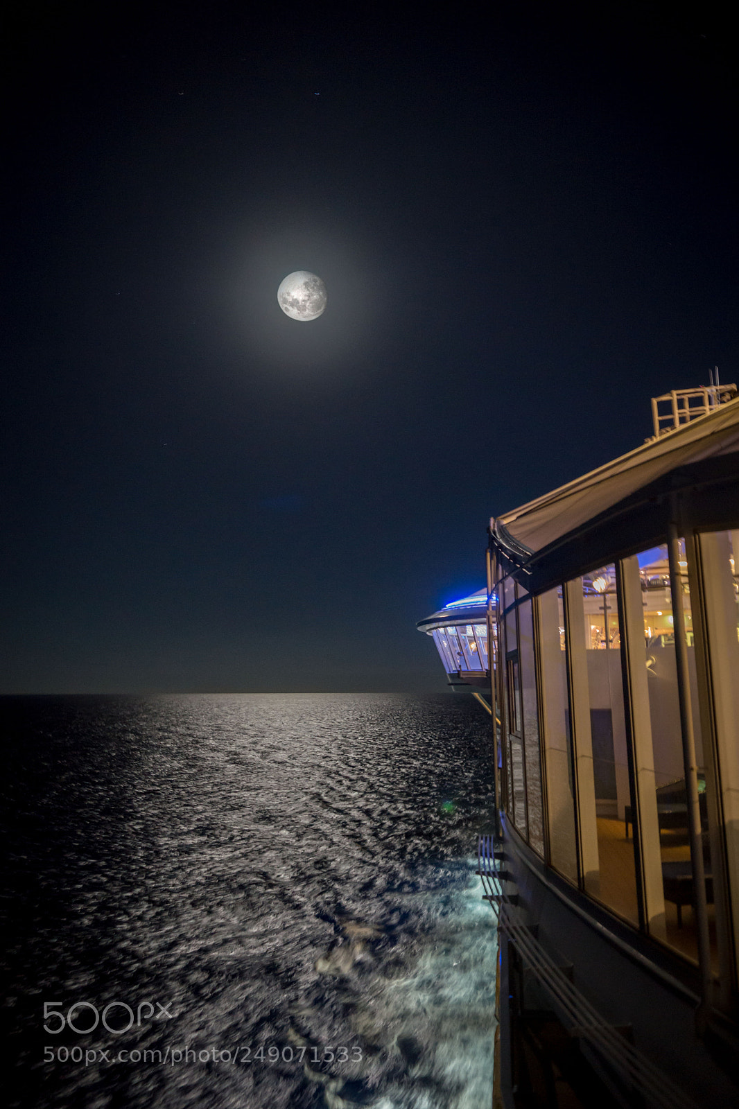 Sony SLT-A99V sample photo. Moon over sea photography