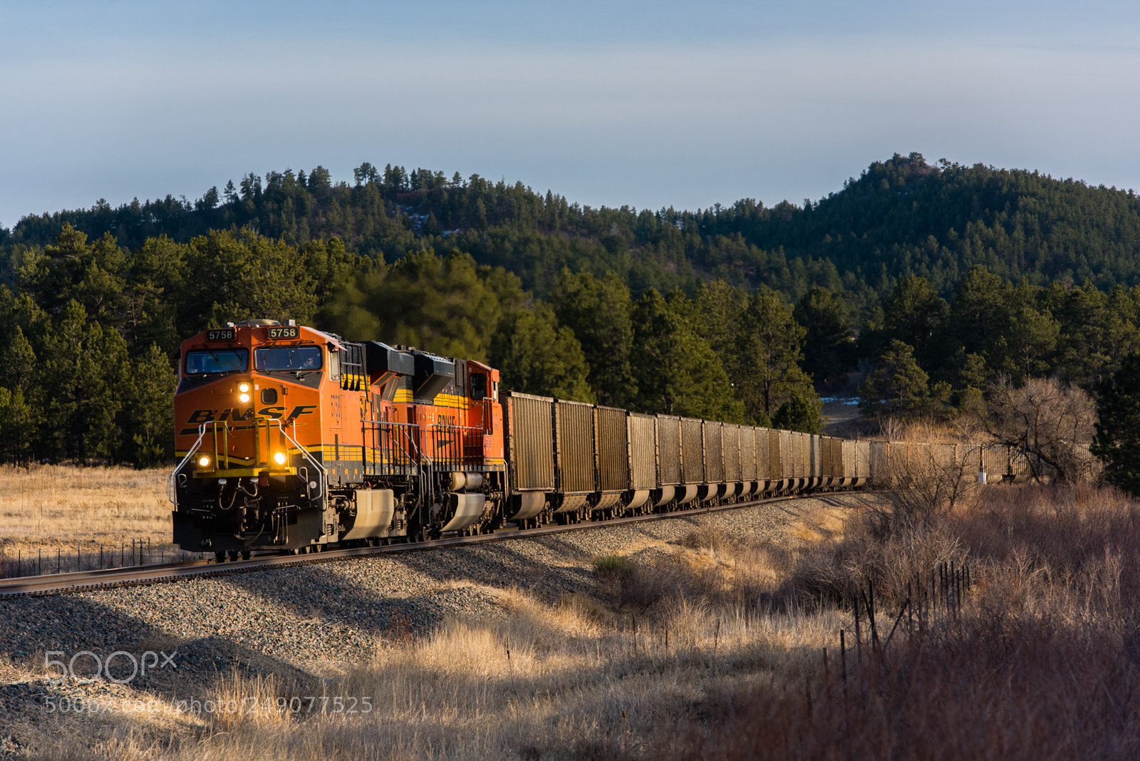 Nikon D810 sample photo. Bnsf 5758 leads an photography