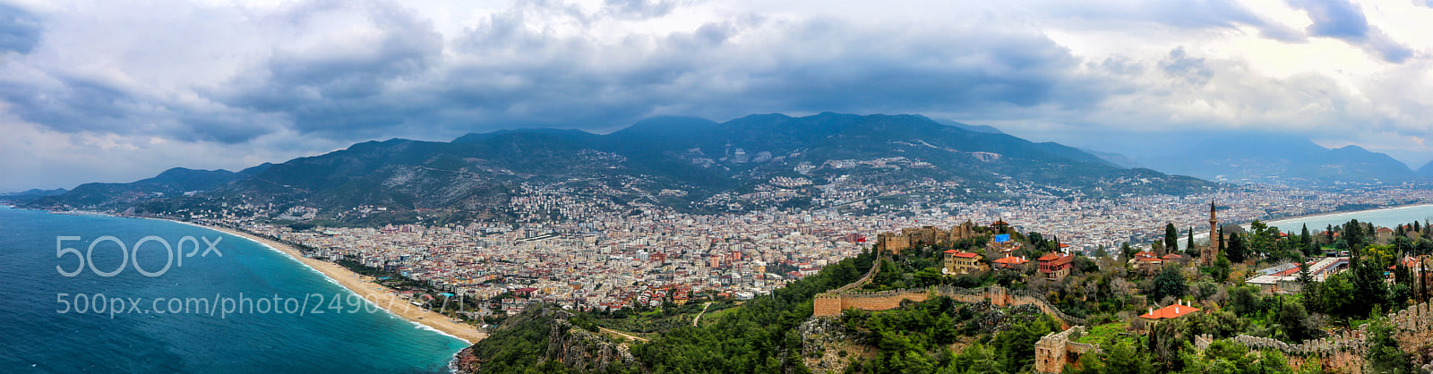 Canon EOS 760D (EOS Rebel T6s / EOS 8000D) sample photo. Alanya kalesinden panorama photography