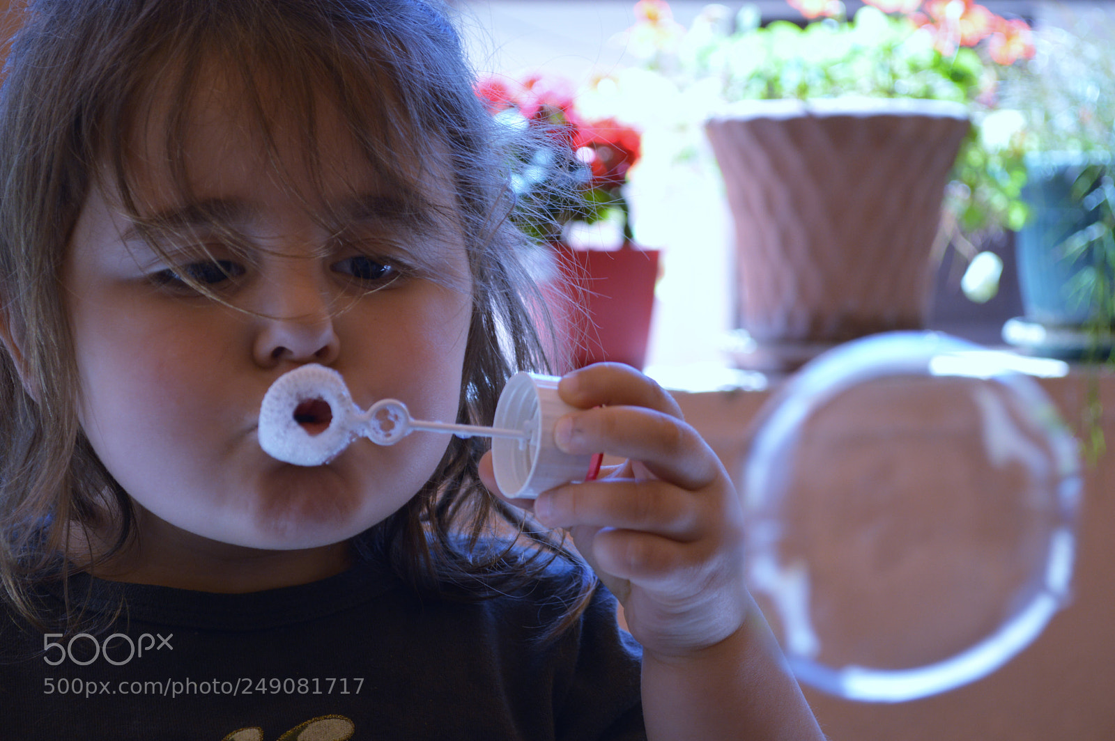 Nikon D3200 sample photo. Girl blowing bubble photography