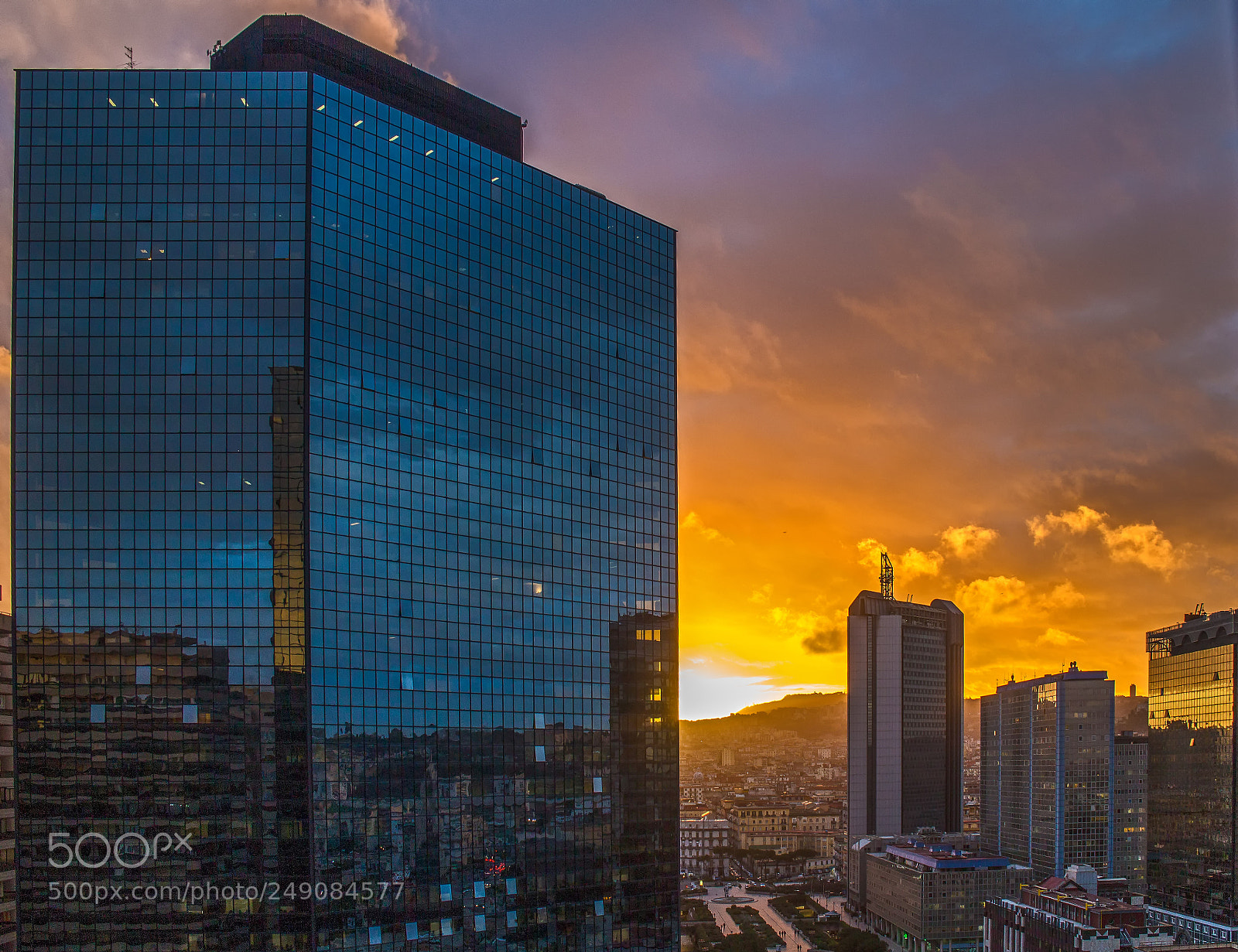Canon EOS M sample photo. Tramonto sul centro direzionale photography