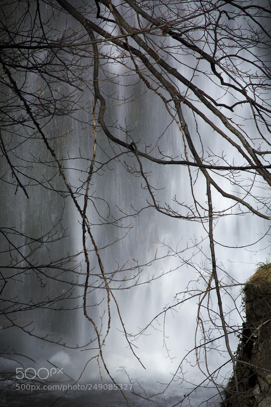 Nikon D5200 sample photo. An early spring waterfall photography