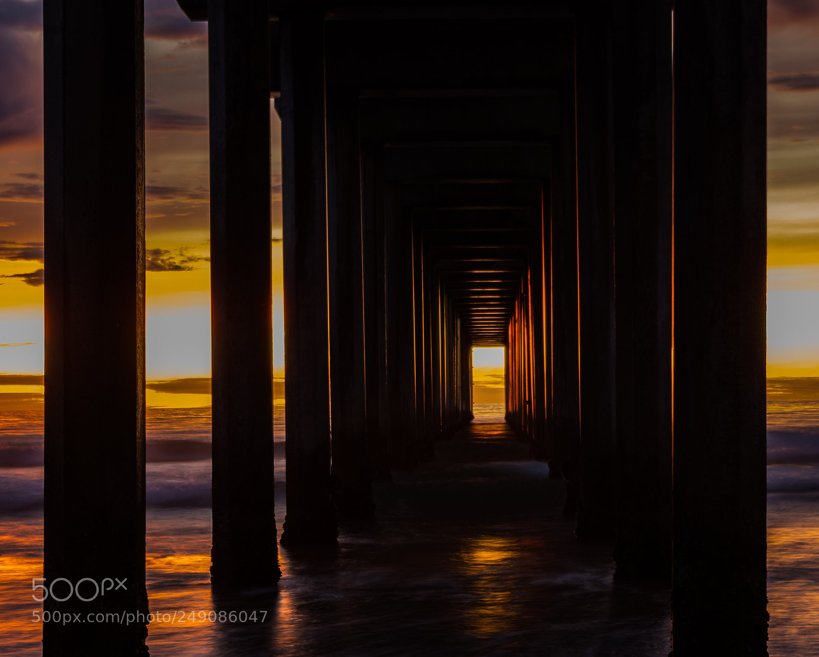 Pentax K-50 sample photo. Pier at sunset photography