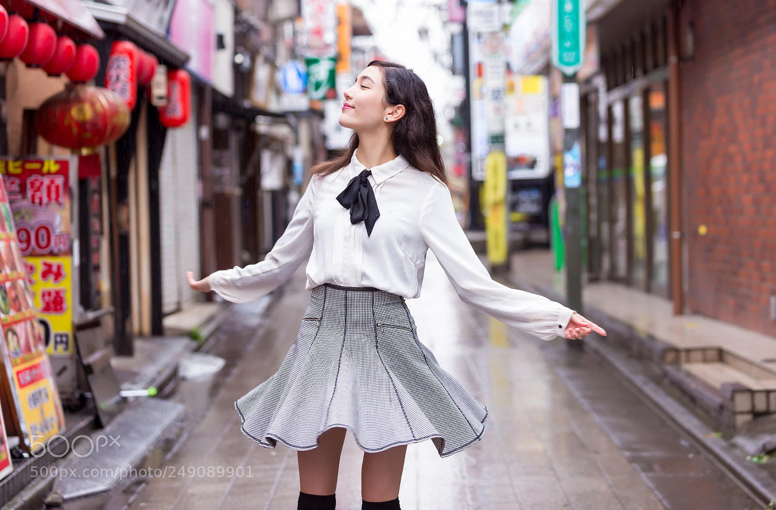Nikon D610 sample photo. Young japanese girl outdoors photography