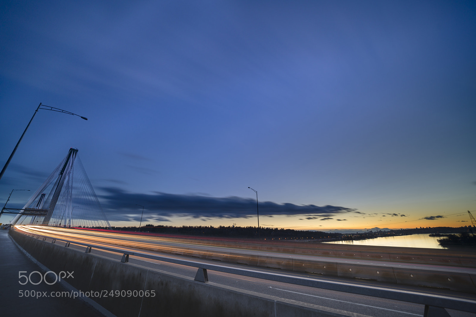 Sony a7R III sample photo. Port mann sunset photography