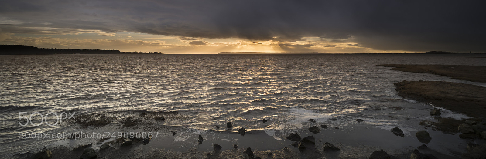 Sony a7R III sample photo. Sun setting storm photography