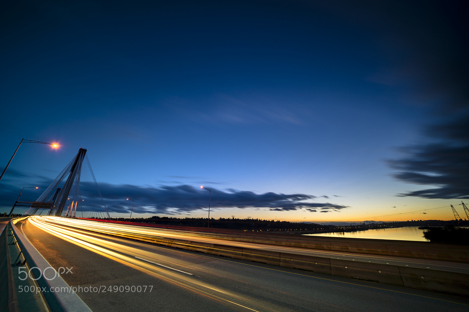 Sony a7R III sample photo. Port mann sunset photography