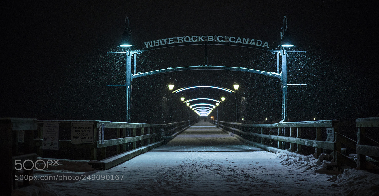 Sony a7R III sample photo. The snowy pier at photography