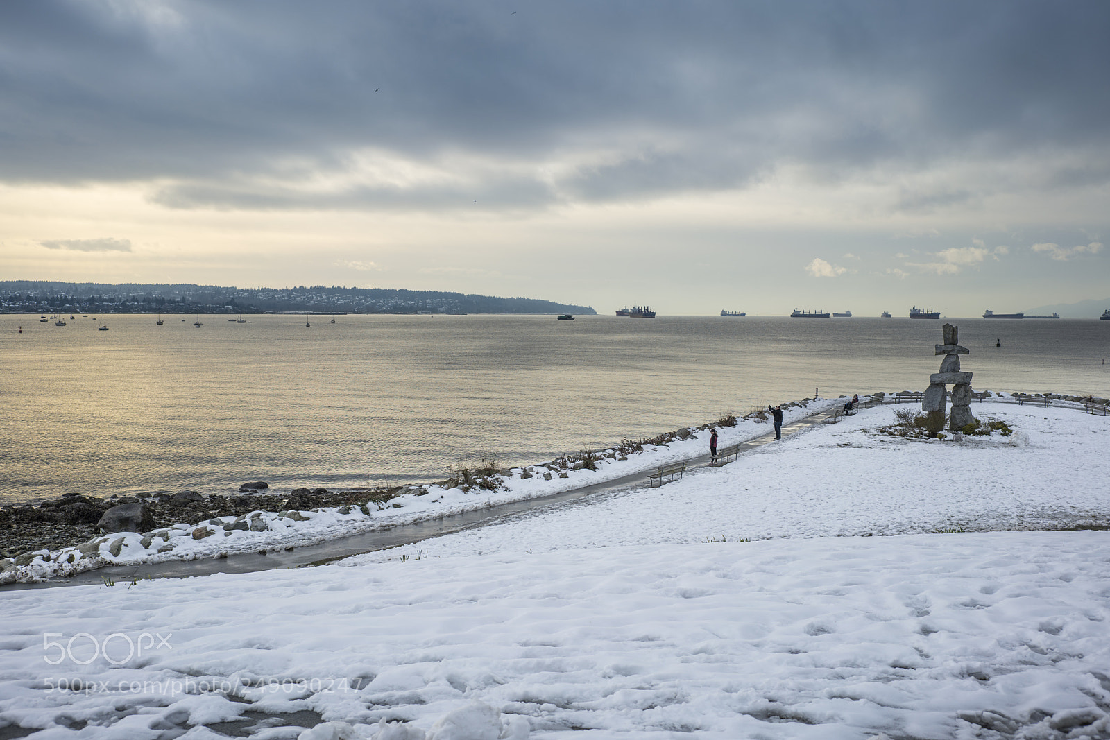 Sony a7R III sample photo. Inukshuk in the distance. photography