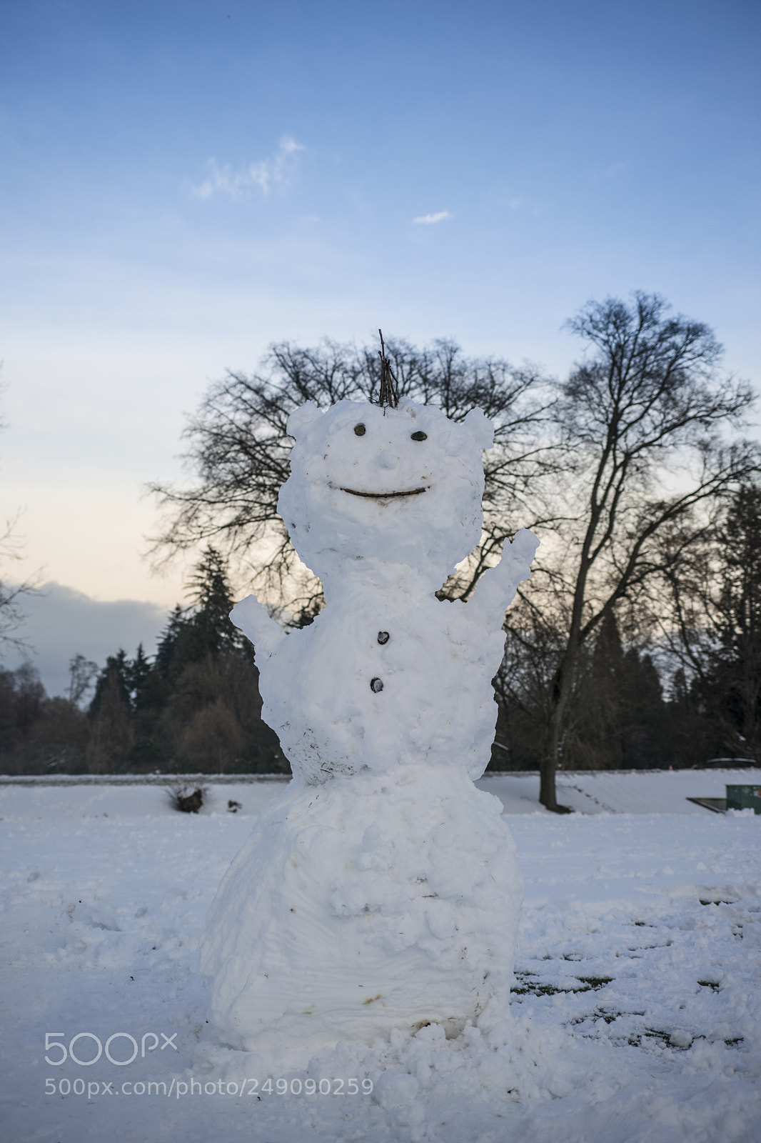 Sony a7R III sample photo. Happy snow man photography