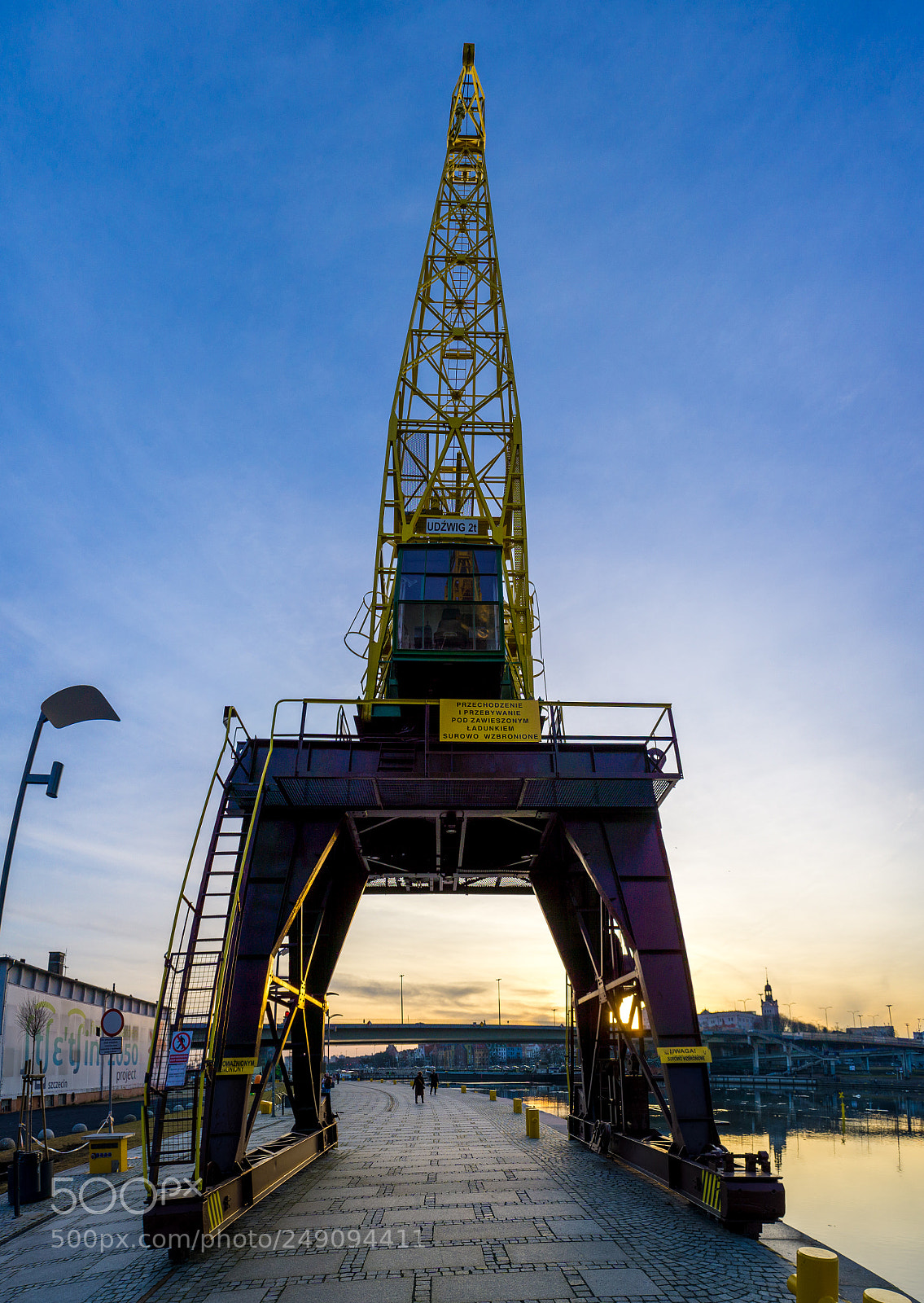 Sony a6000 sample photo. Crane at szczecin's docks photography