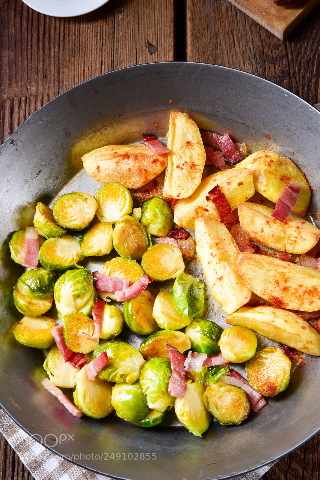 Nikon D810 sample photo. Brussels sprouts with ham photography