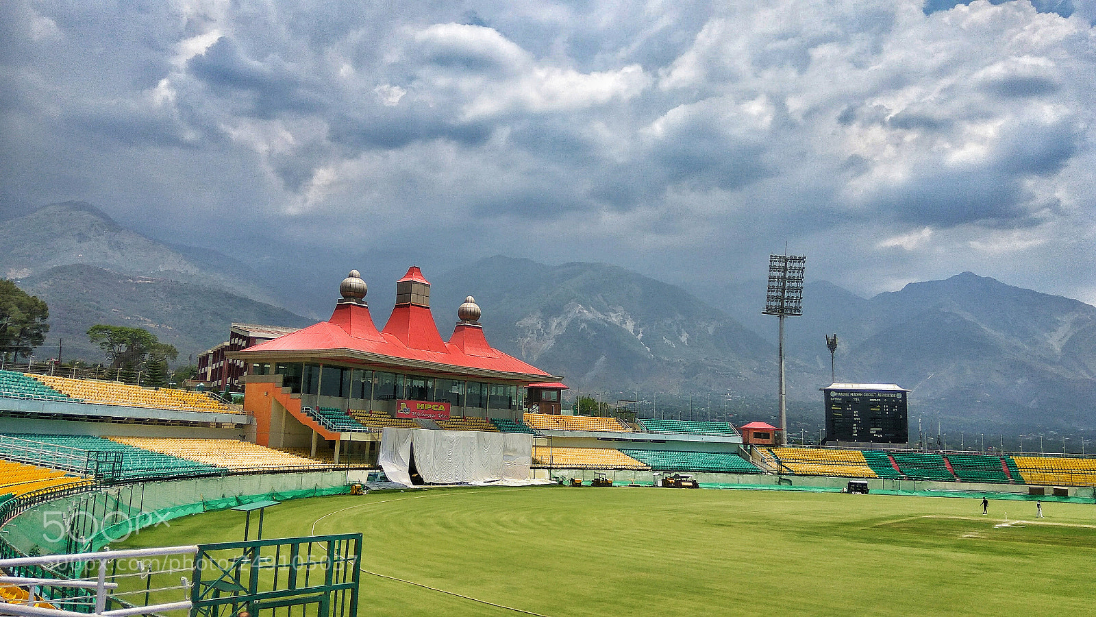 Xiaomi Redmi Note3 sample photo. Himachal pradesh cricket stadium photography