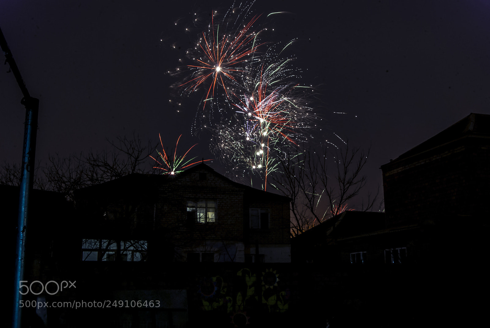 Nikon D3000 sample photo. Firework photography
