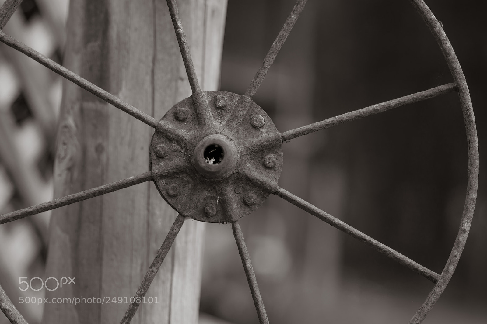 Nikon D7100 sample photo. Iron wheel photography