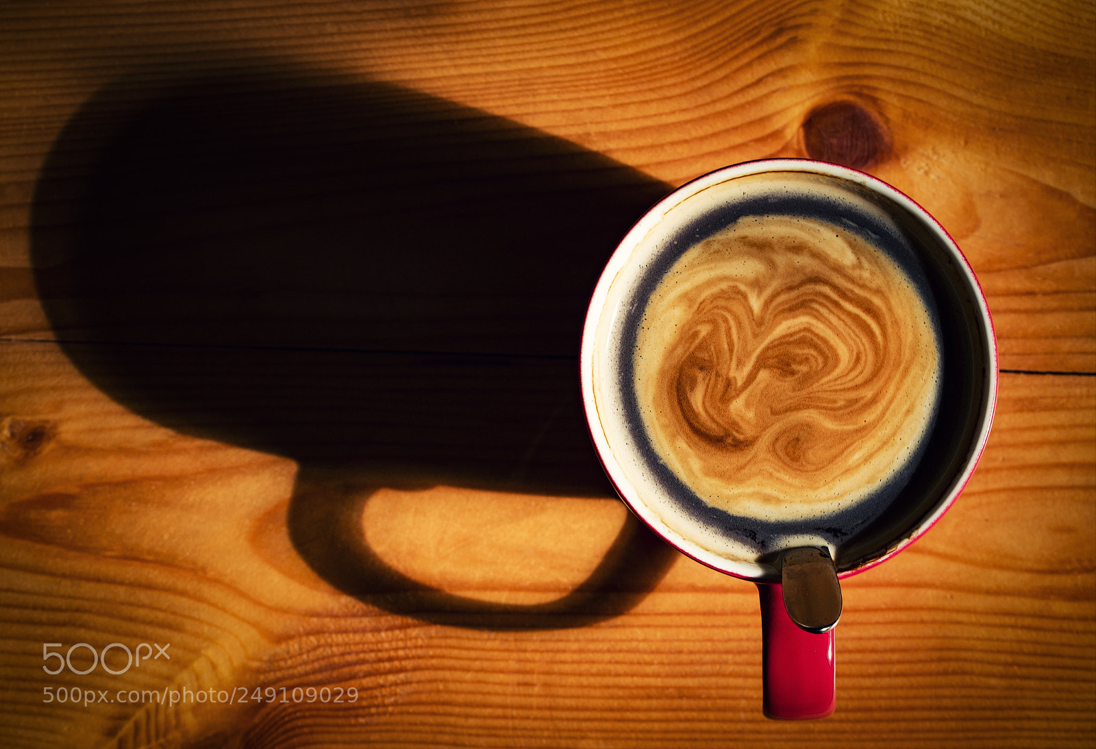 Nikon D5500 sample photo. Red cup of coffee photography