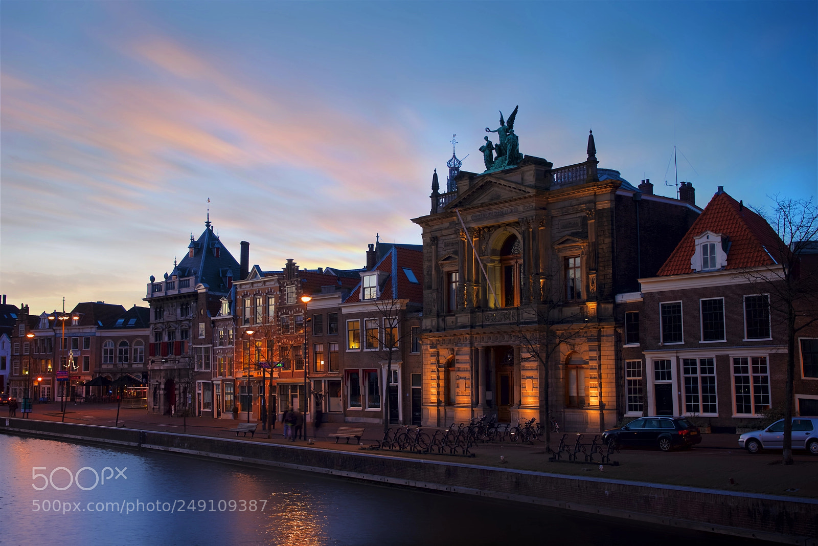 Sony a7 II sample photo. Teylers museum at dusk photography