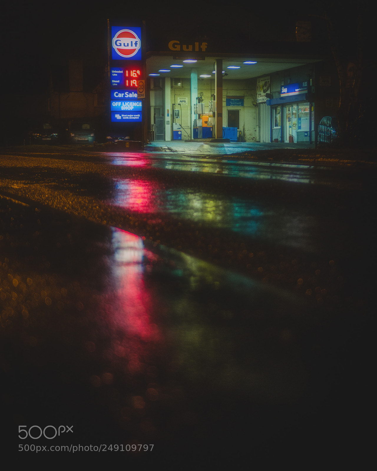 Sony a6300 sample photo. Gulf garage night photography