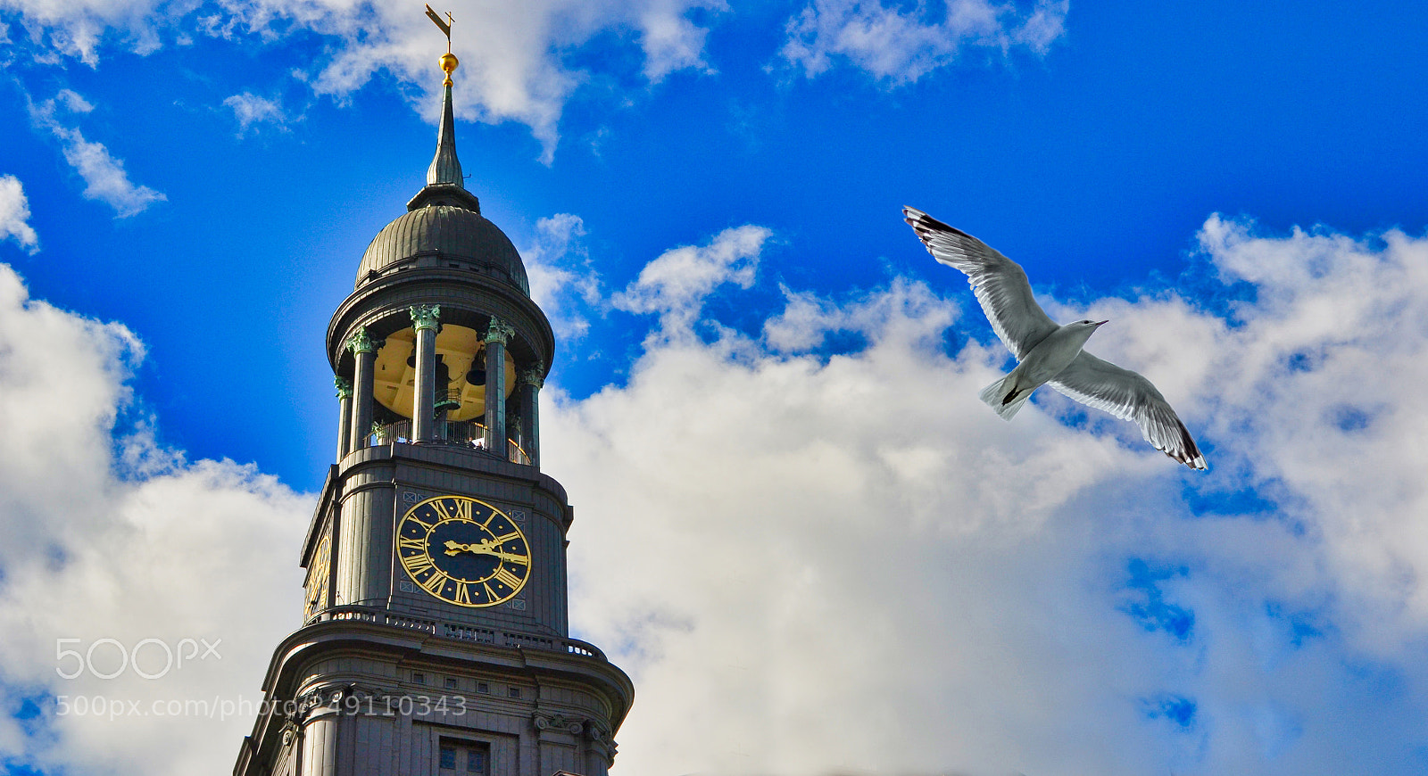 Nikon D3100 sample photo. Hamburg michel church photography