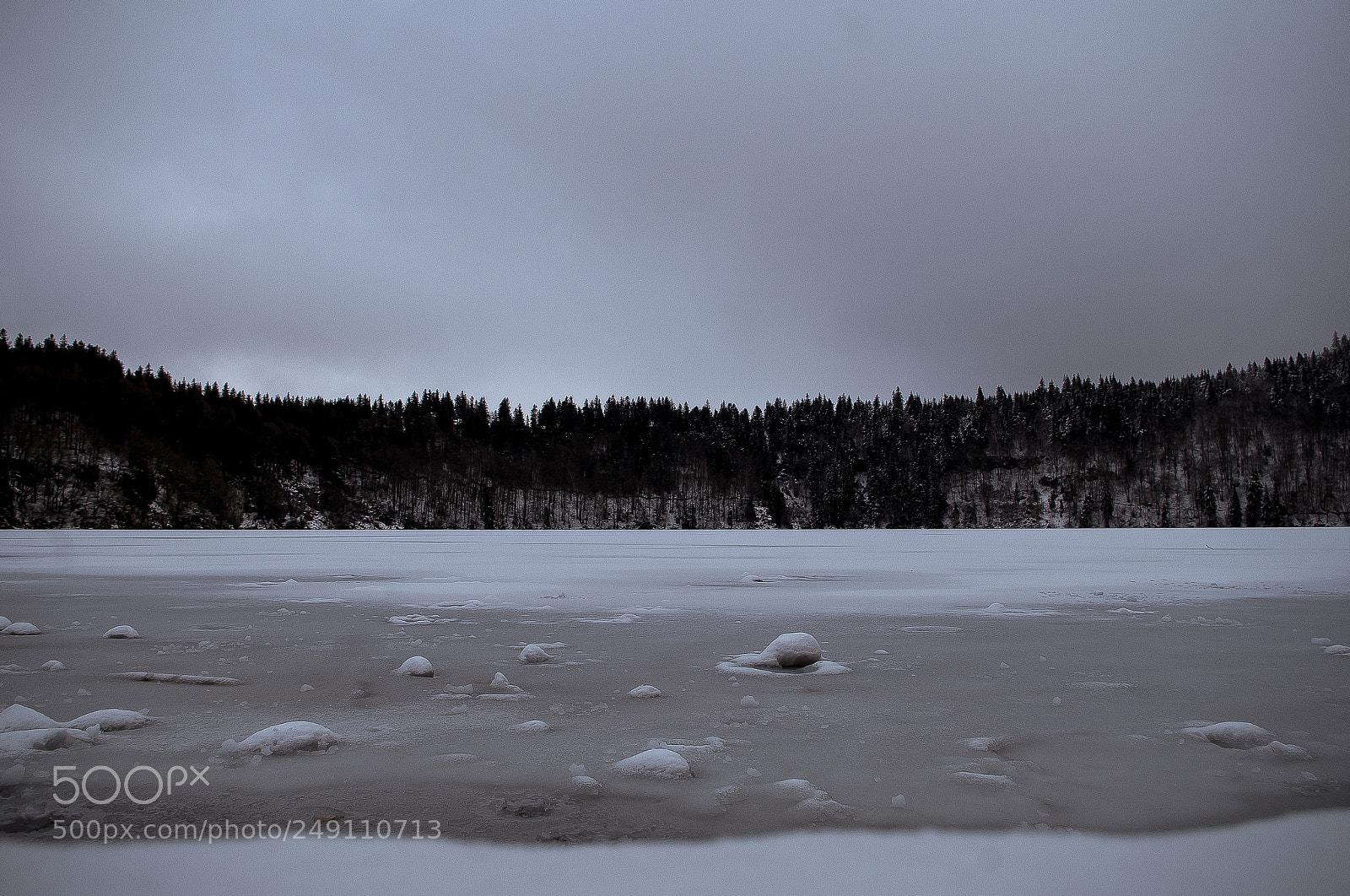Pentax K-50 sample photo. Frozen lake photography