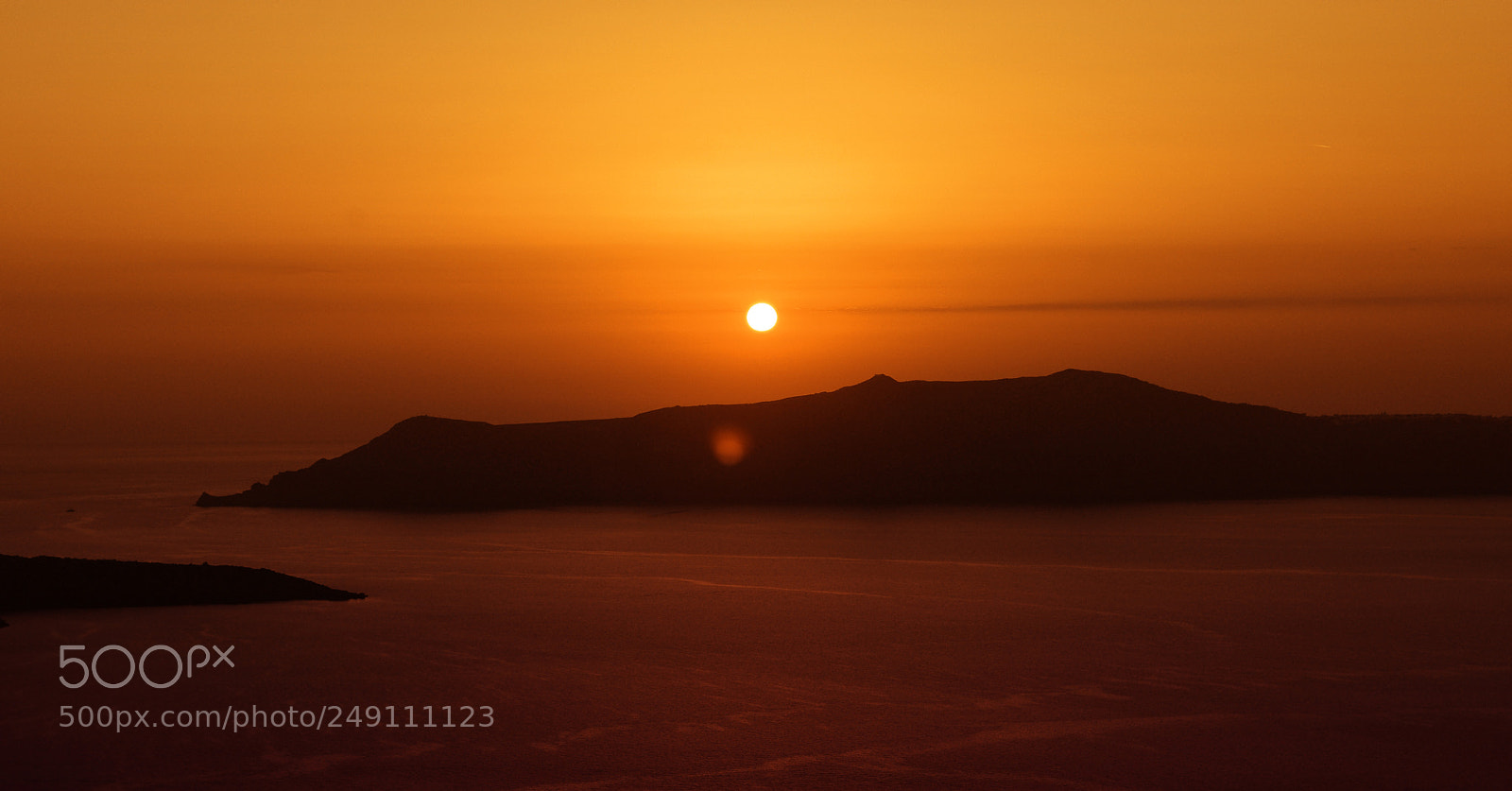 Pentax K200D sample photo. Santorini sunset photography