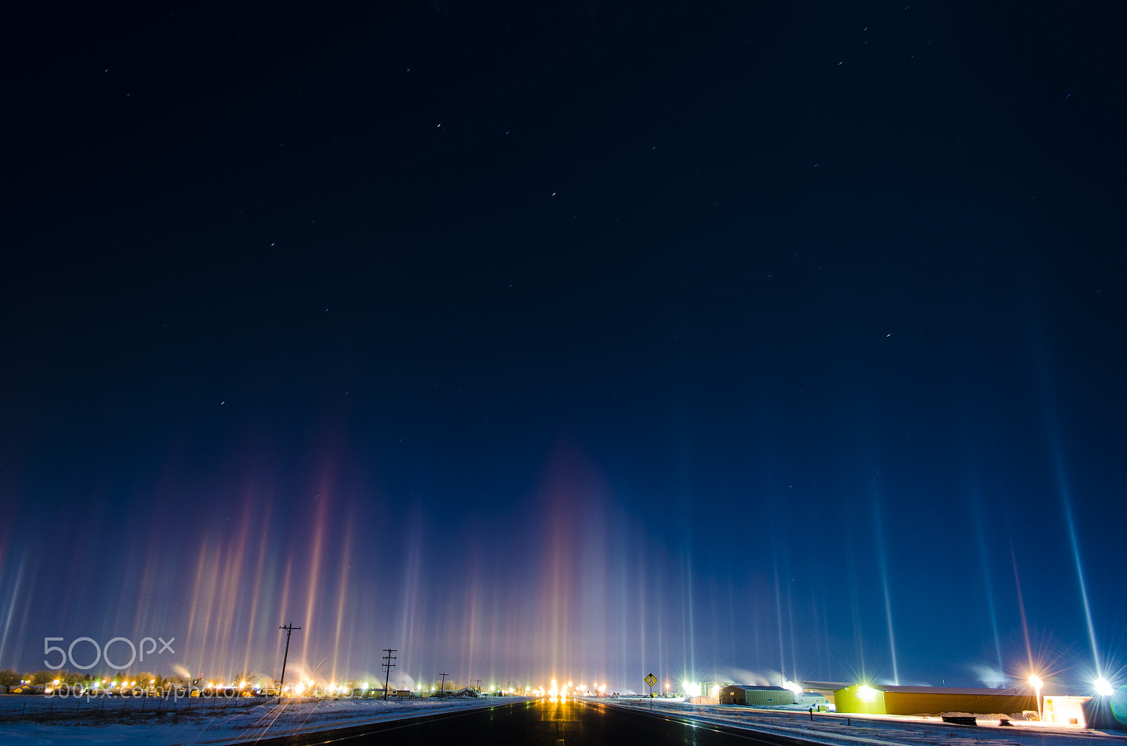 Nikon D5100 sample photo. Light pillars photography