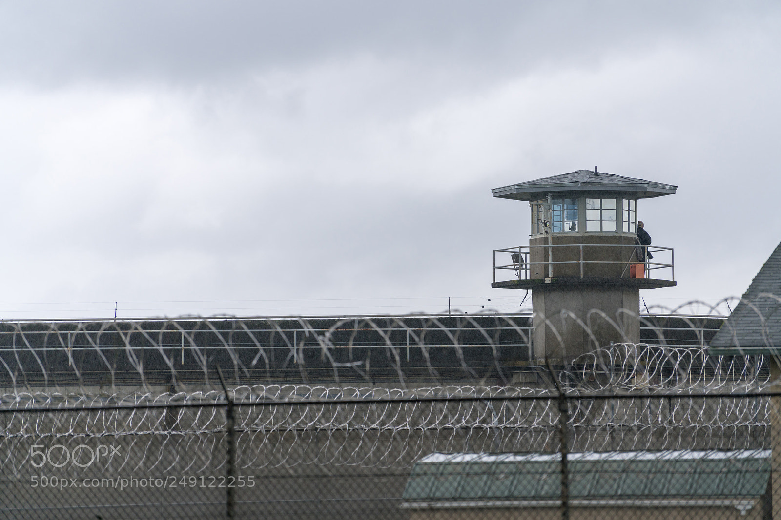 Sony a7R II sample photo. Guard tower barbed wire photography