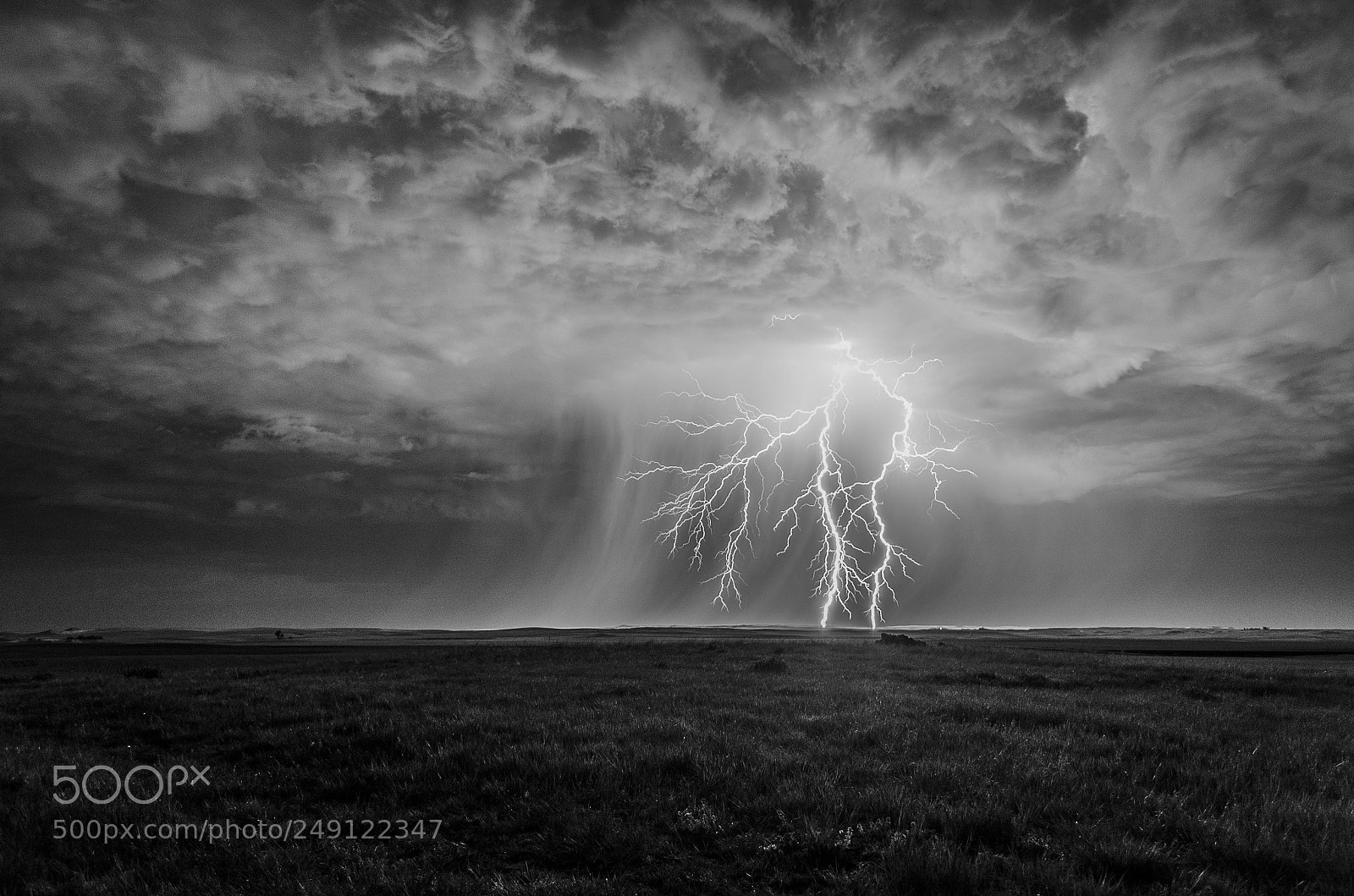 Nikon D5100 sample photo. Lightning b&w photography