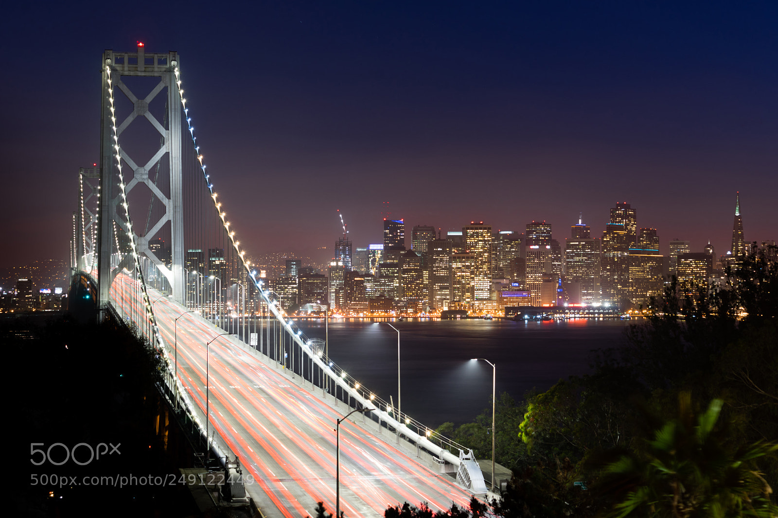 Sony a7 sample photo. Bay bridge rush hour photography