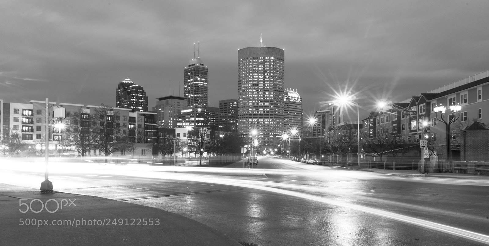 Sony Alpha DSLR-A900 sample photo. Downtown indianapolis city skyline photography