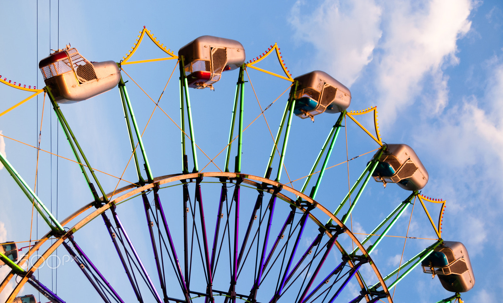 KONICA MINOLTA MAXXUM 7D sample photo. State fair carnival amusment ride blue sky photography