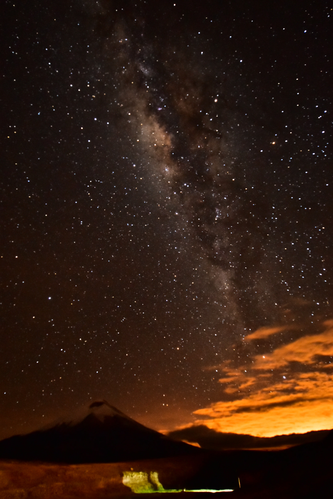 Nikon D5600 sample photo. Milky way & cotopaxi mountain. photography