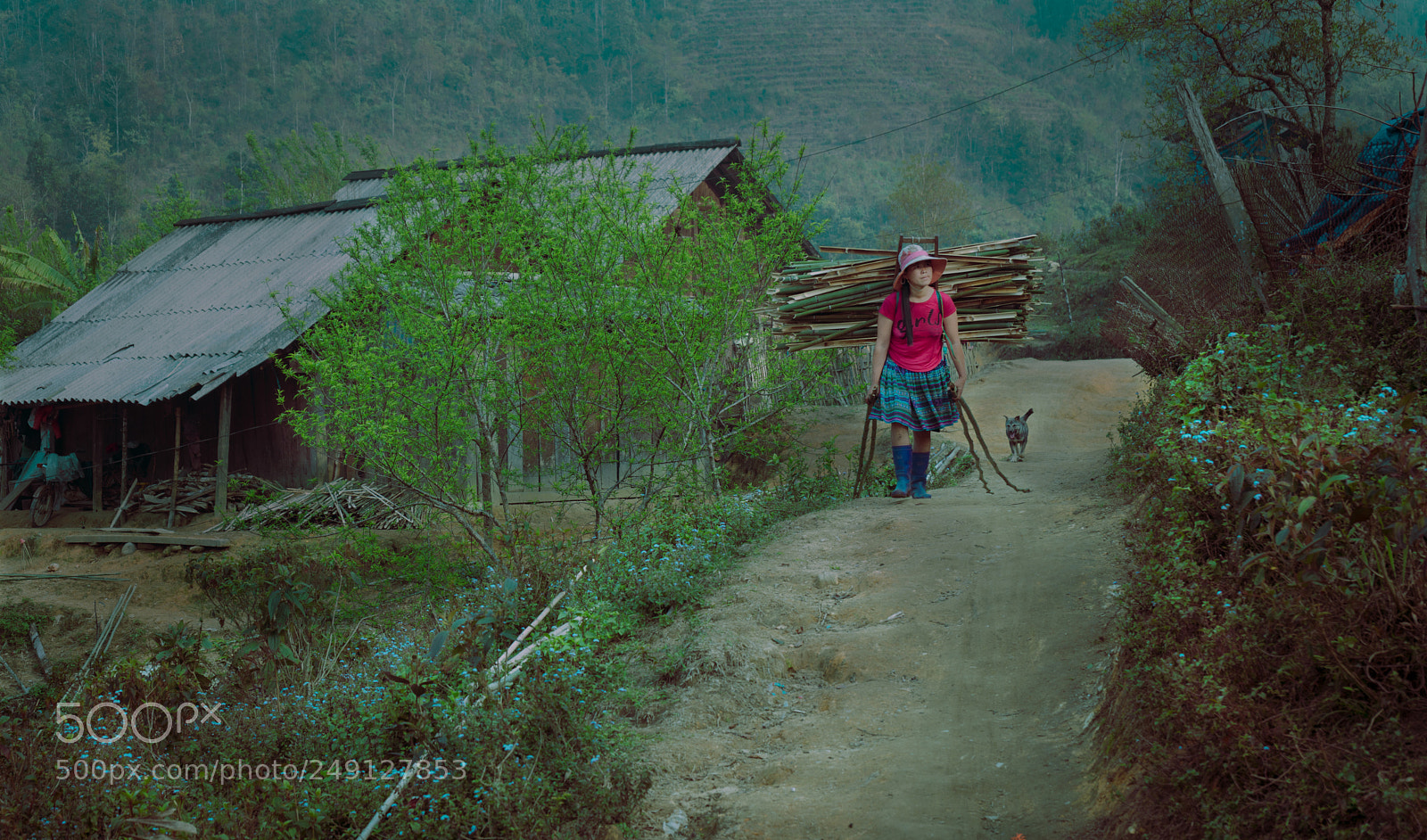 Sony a7R II sample photo. Villager come back home photography