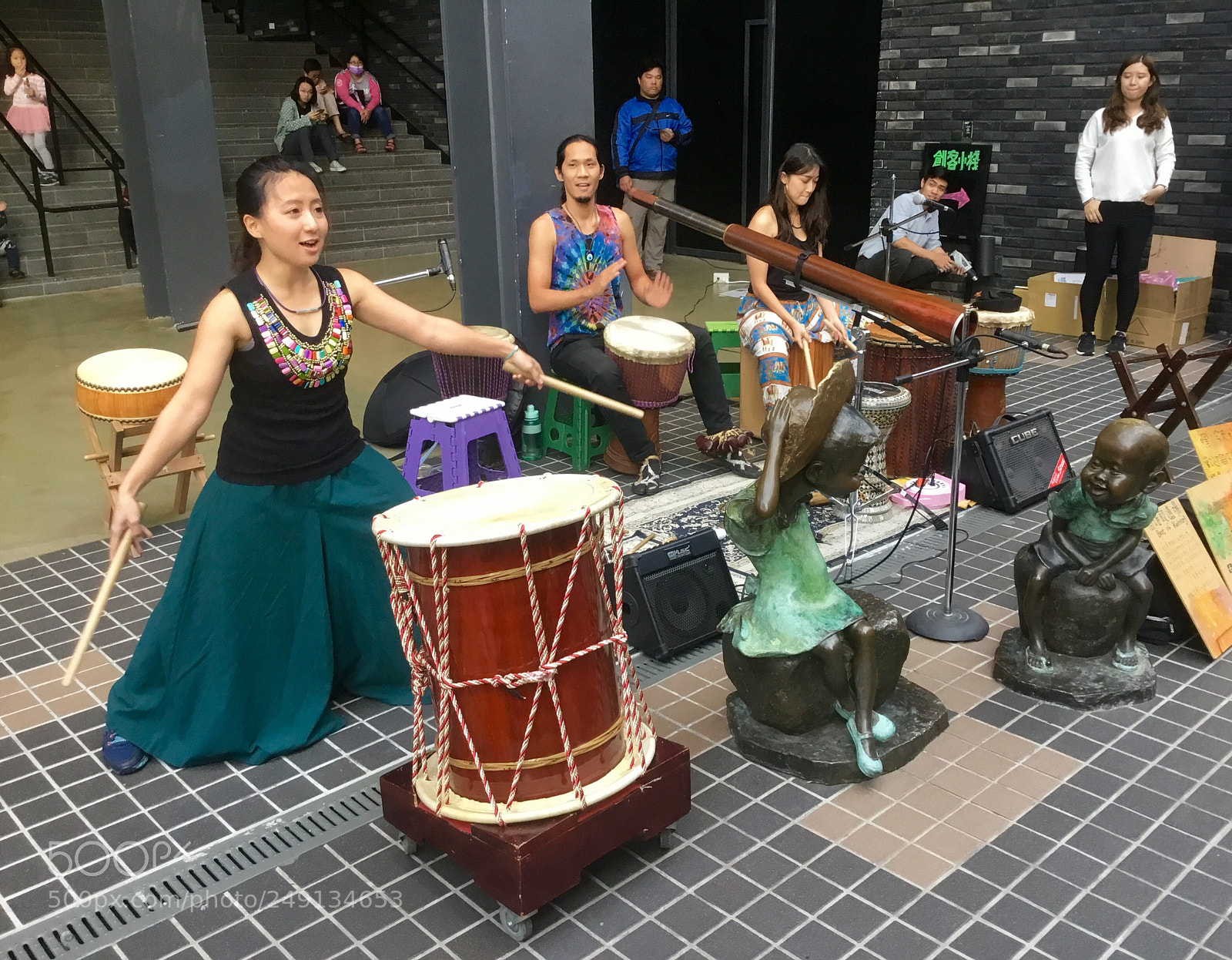 Apple iPad sample photo. The drummers photography