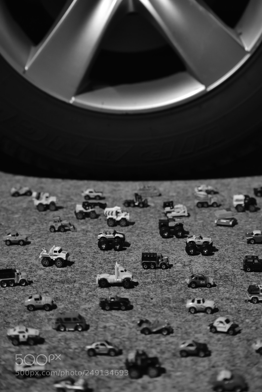 Nikon D5600 sample photo. Toy cars vs real photography