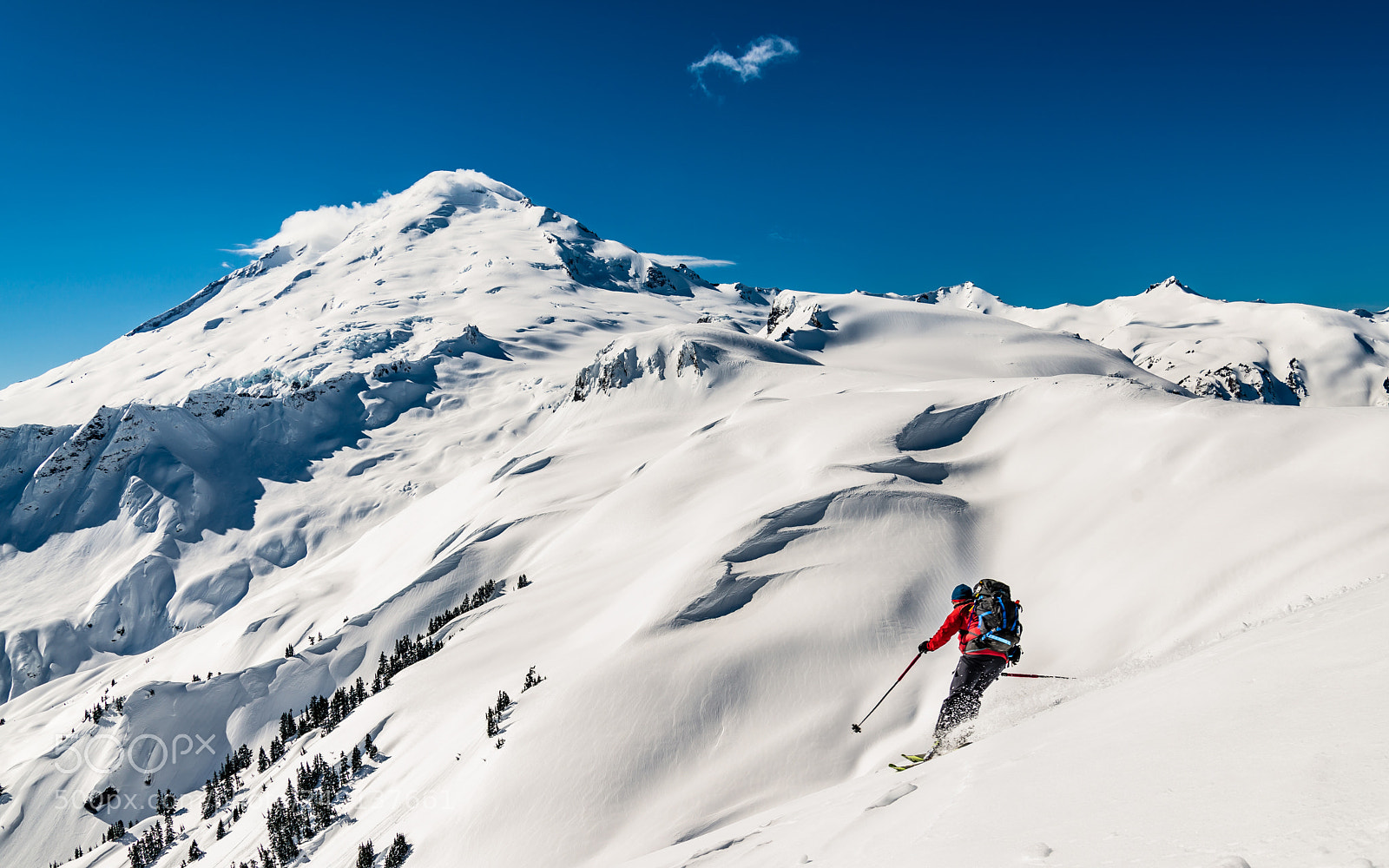 Nikon D800 sample photo. Baker wilderness skiing photography