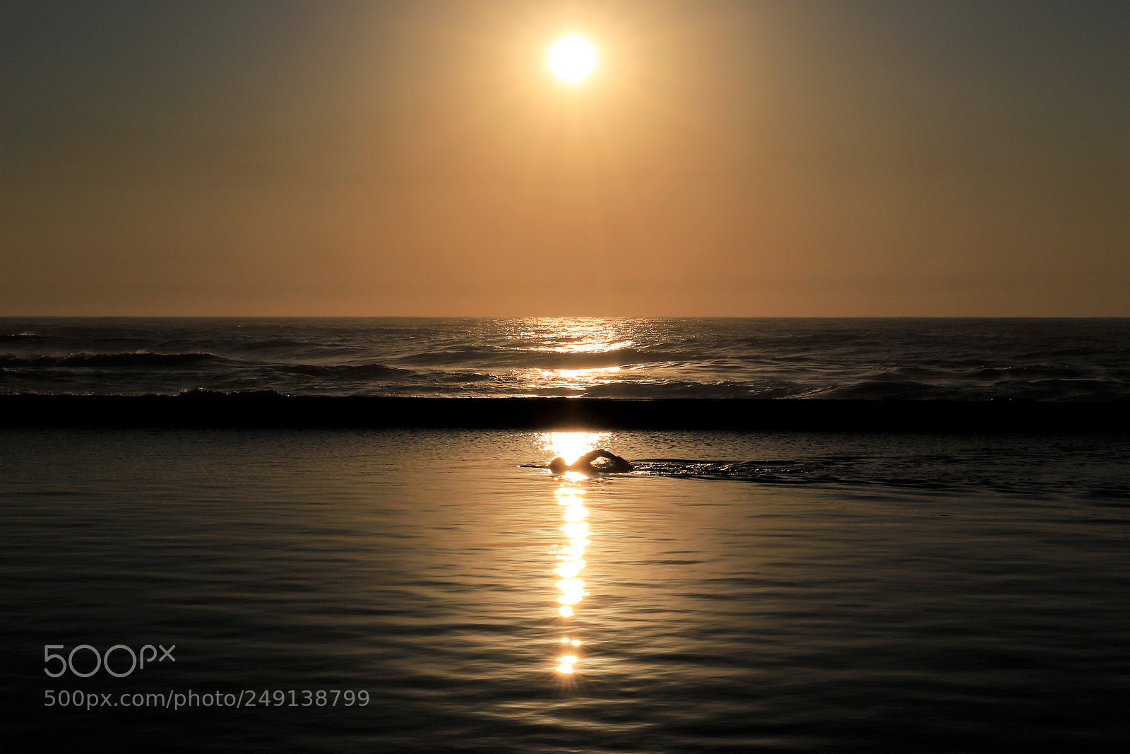 Canon EOS 7D Mark II sample photo. Sunrise swimming photography