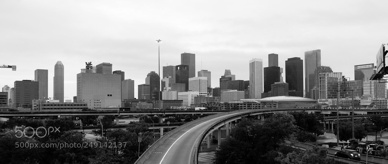 Sony Alpha DSLR-A900 sample photo. Monochrome sky over downtown photography