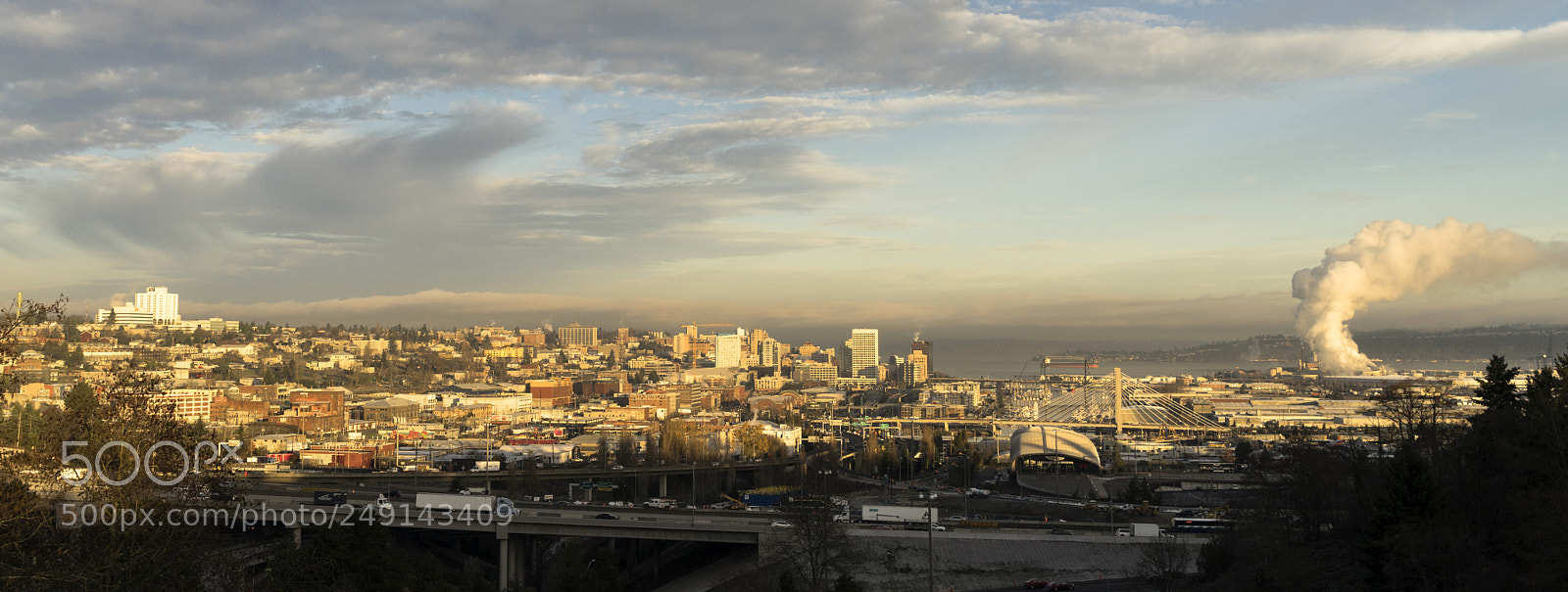 Sony a7 sample photo. Panoramic view tacoma washington photography