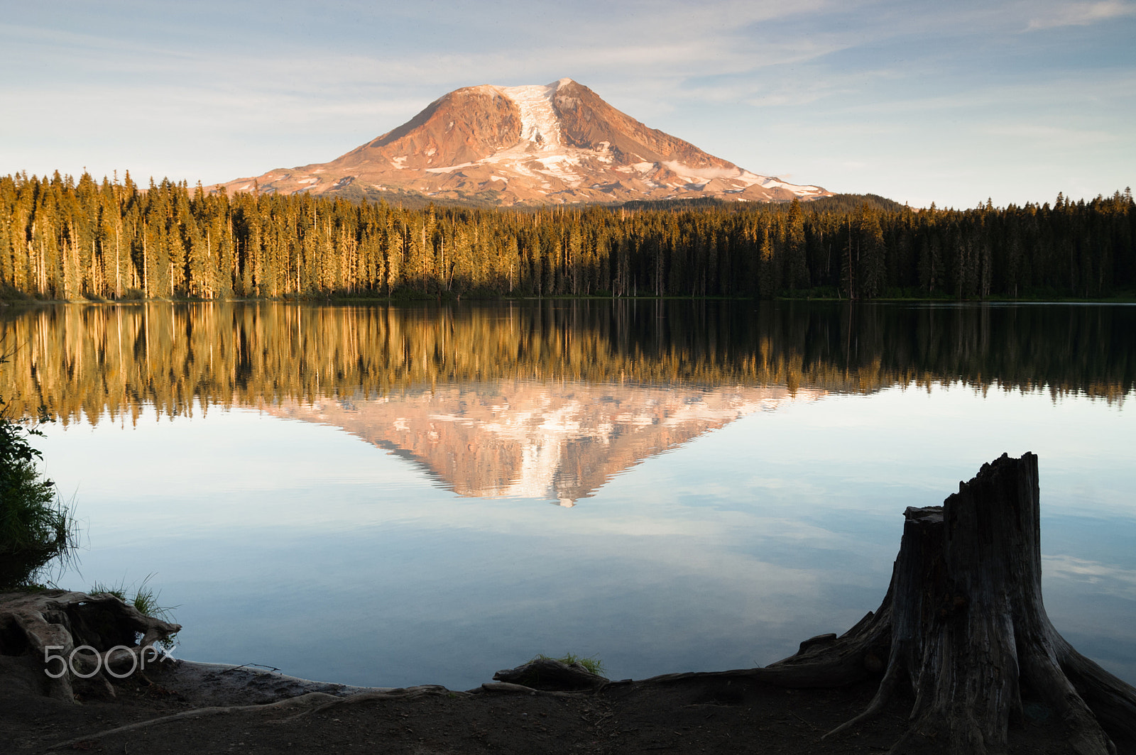 KONICA MINOLTA MAXXUM 7D sample photo. Mount adams takhlakh lake smooth reflection washington cascade m photography