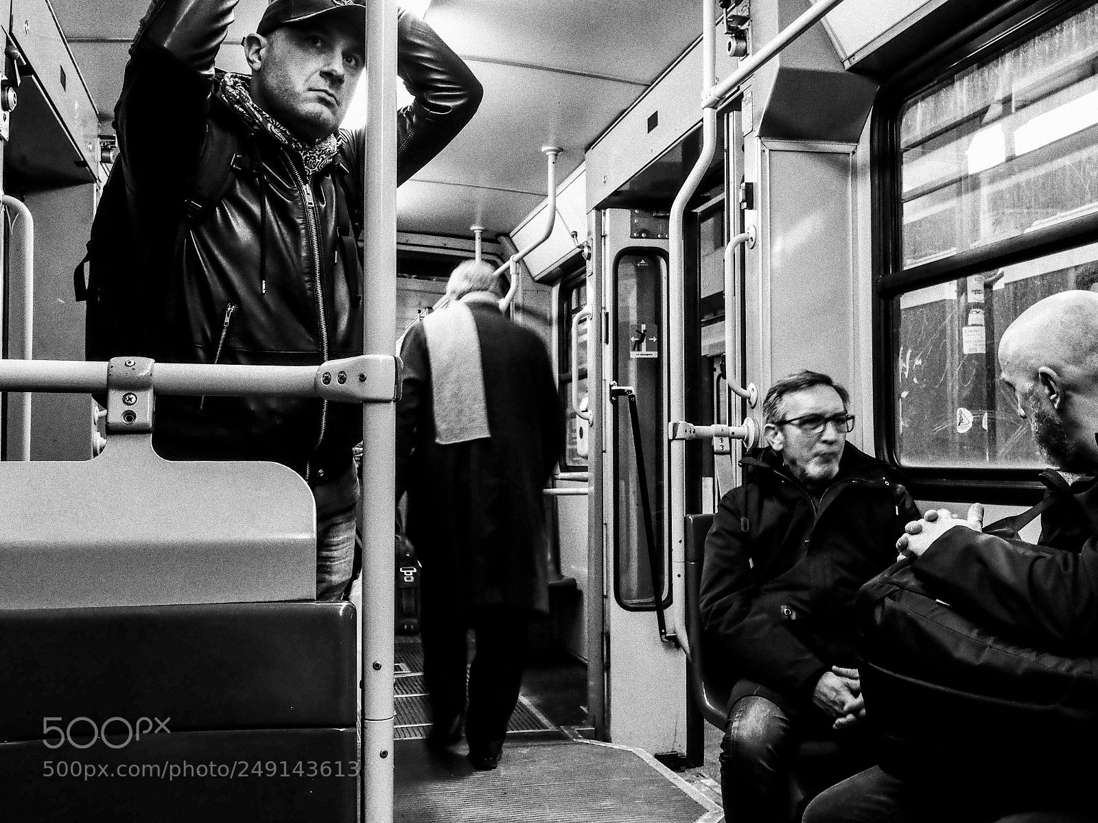 Olympus PEN-F sample photo. On the tram photography