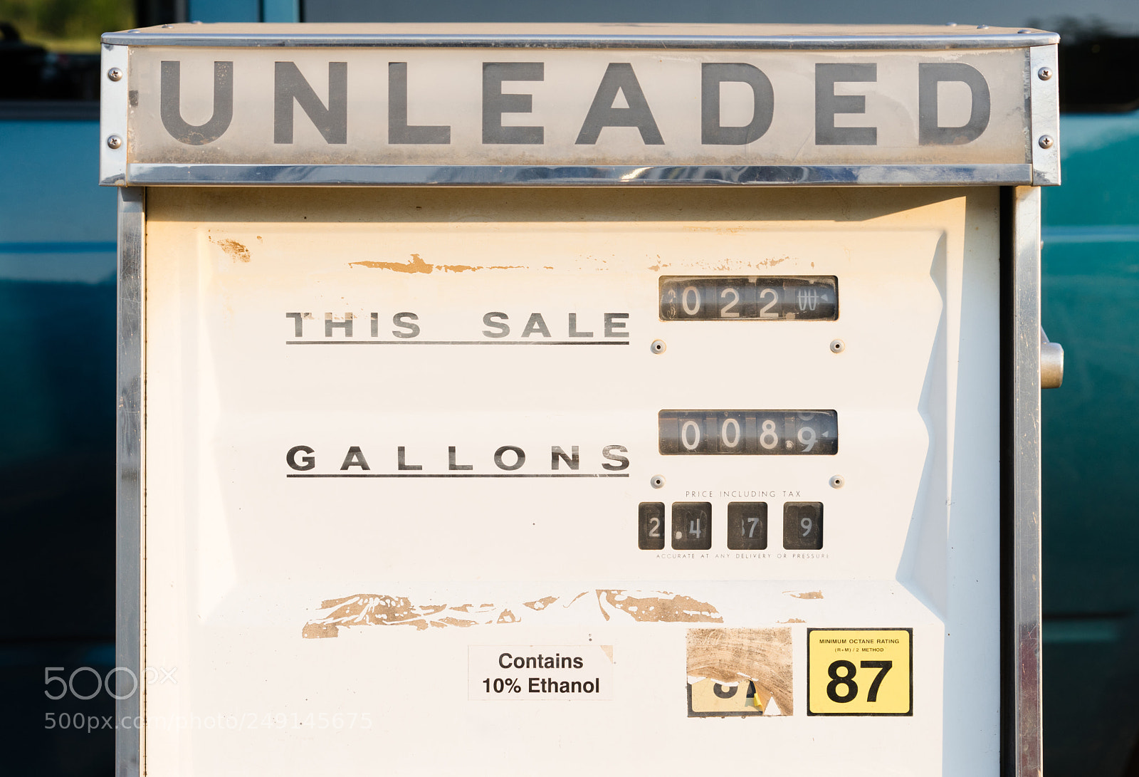 Sony a7 sample photo. Gas pump unleaded mechanical photography
